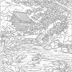 Flower Colouring For Adults - Printable Coloring page