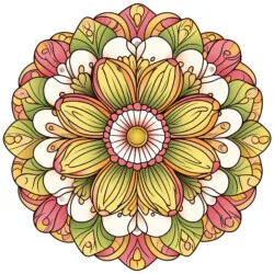 Flower Mandala Coloring Page - Origin image