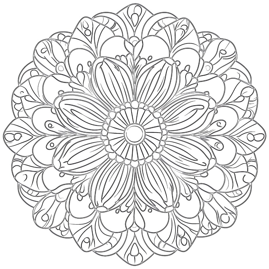 Flower Mandala Coloring Page