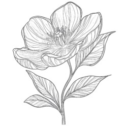 Flower Pictures Colouring - Printable Coloring page