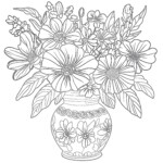 Flower Vase Pictures To Color