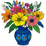 Flower Vase Pictures To Color 2 2