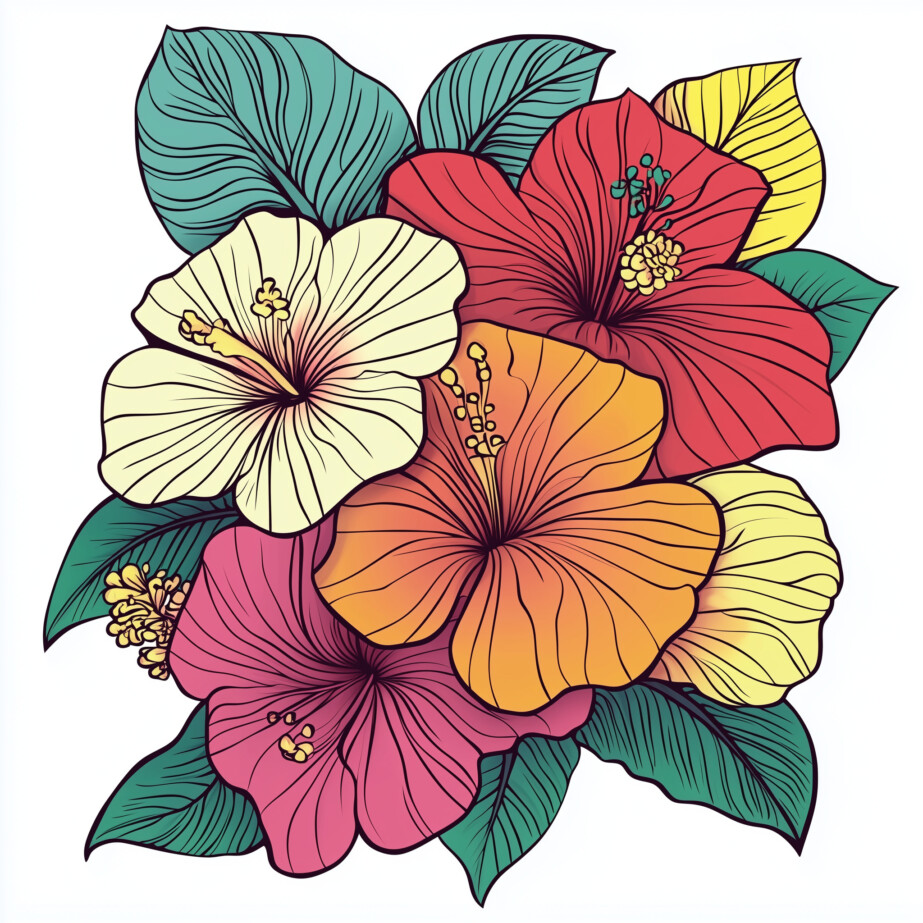 Flowers Coloring Page Printable 2