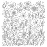 Free Coloring Book Flowers