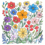 Free Coloring Book Flowers 2 2