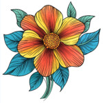 Free Coloring Flower - Origin image