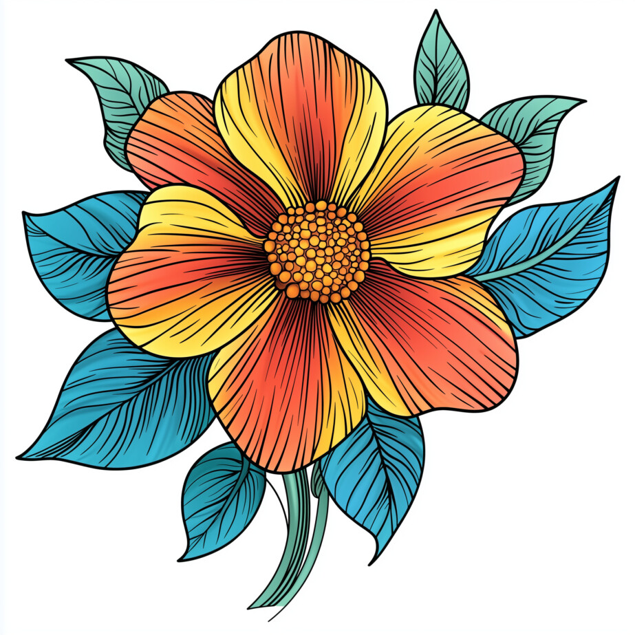 Free Coloring Flower 2