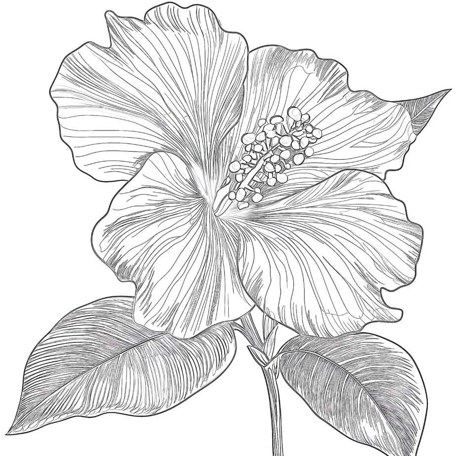 Free Flower Coloring Page | Coloring Pages Mimi Panda