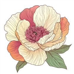 Free Flower Coloring Pages - Origin image