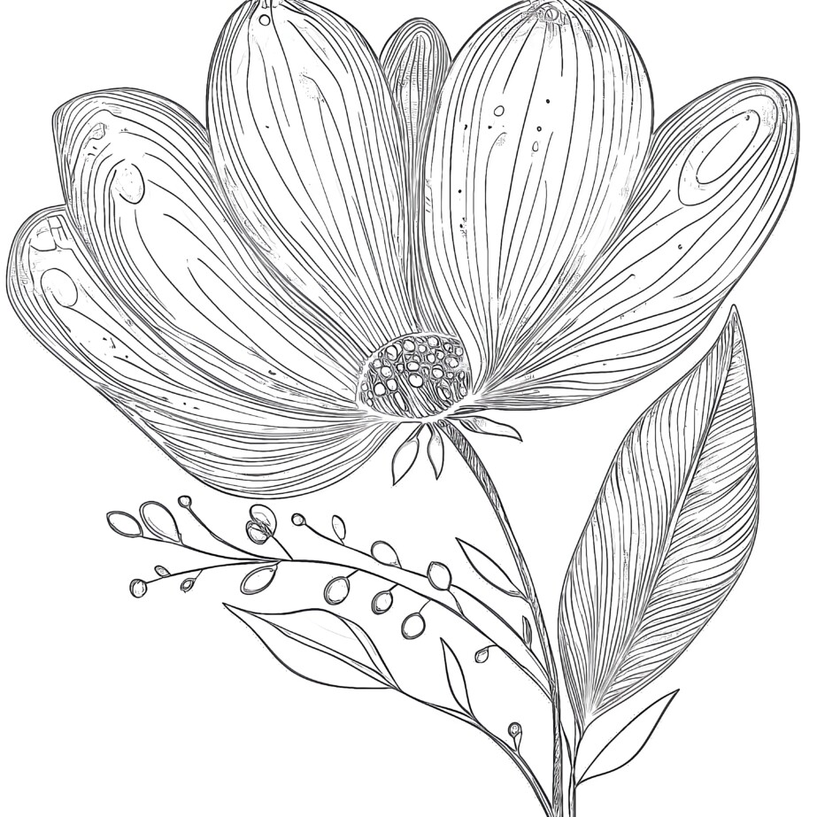 Free Flower Coloring Printables