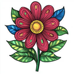 Free Flower Pictures To Coloring Page - Origin image