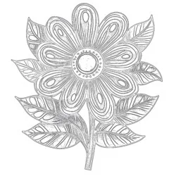 Free Flower Pictures To Coloring Page - Printable Coloring page