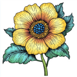 Free Printable Flower Coloring Sheets - Origin image