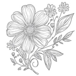 Free Printable Flower Pictures To Coloring Page - Printable Coloring page