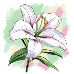 Lily Coloring Page - Origin image