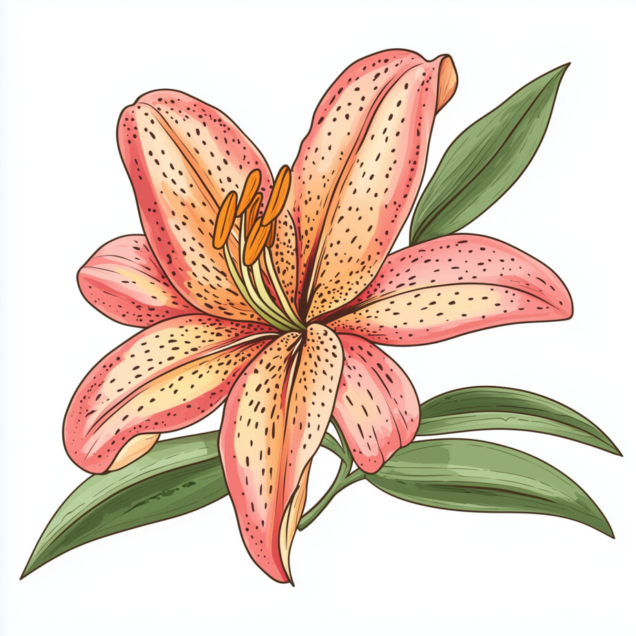 Lily Flower Coloring 2