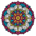 Mandala Coloring Flowers 2 2