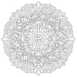 Mandala Coloring Flowers - Printable Coloring page