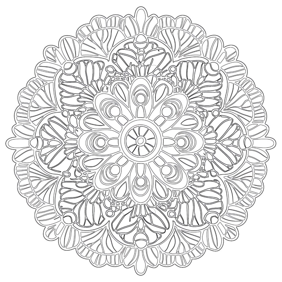 Mandala Coloring Flowers