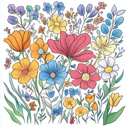 Pictures Of Flowers Coloring Page - Origin image