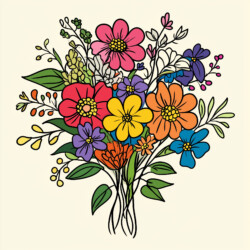 Printable Coloring Pages With Flowers - Origin image