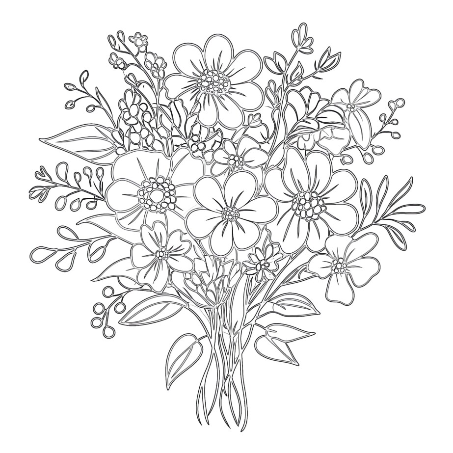 Printable Coloring Pages With Flowers