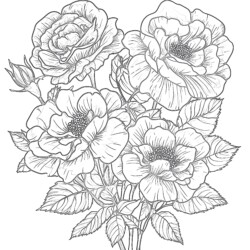 Rose Flower Coloring Page - Printable Coloring page