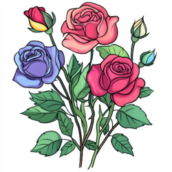 Rose For Coloring Page - Origin image