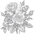 Roses And Flowers Coloring Pages