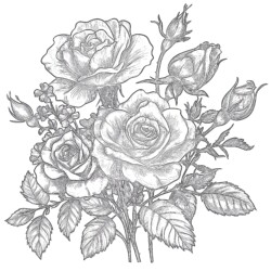 Roses And Flowers Coloring Pages - Printable Coloring page