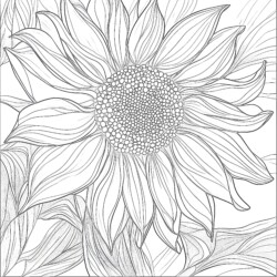 Sun Flower Coloring Page - Printable Coloring page