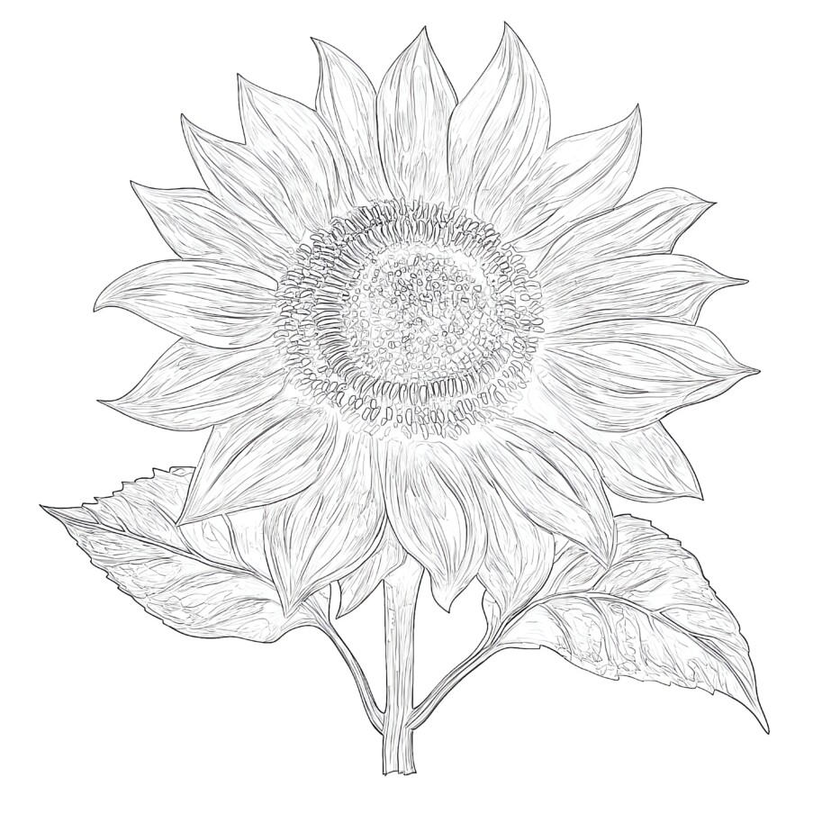 Sunflower Coloring