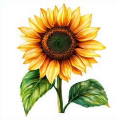 Sunflower Coloring Template - Origin image