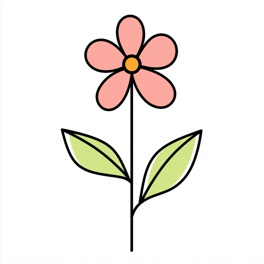 Easy Flower Coloring Sheets 2