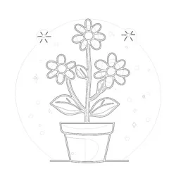 Easy Flower Colouring Pages - Printable Coloring page
