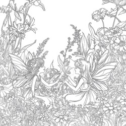 Fairies And Flowers Coloring Pages - Printable Coloring page