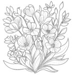 Finished Coloring Pages Flowers