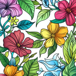 Floral Pattern Coloring Pages - Origin image