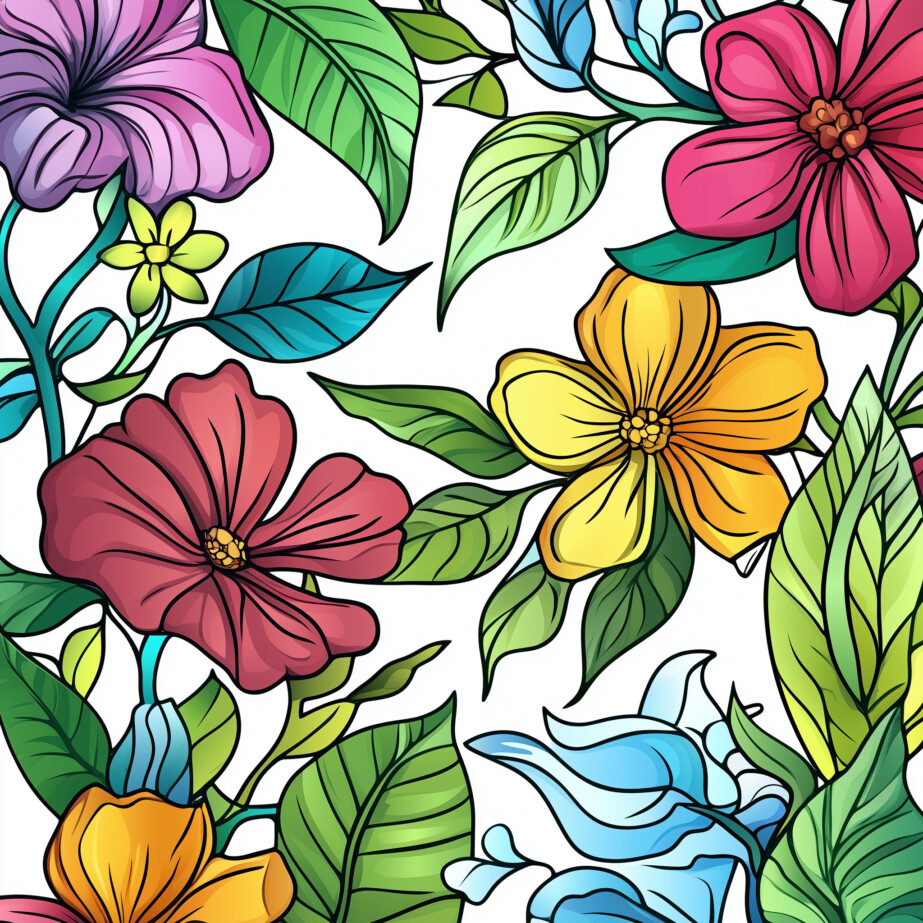 Floral Pattern Coloring Pages 2