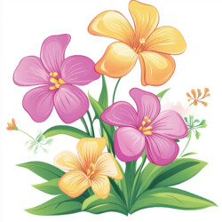 Flower Clipart Coloring Page - Origin image