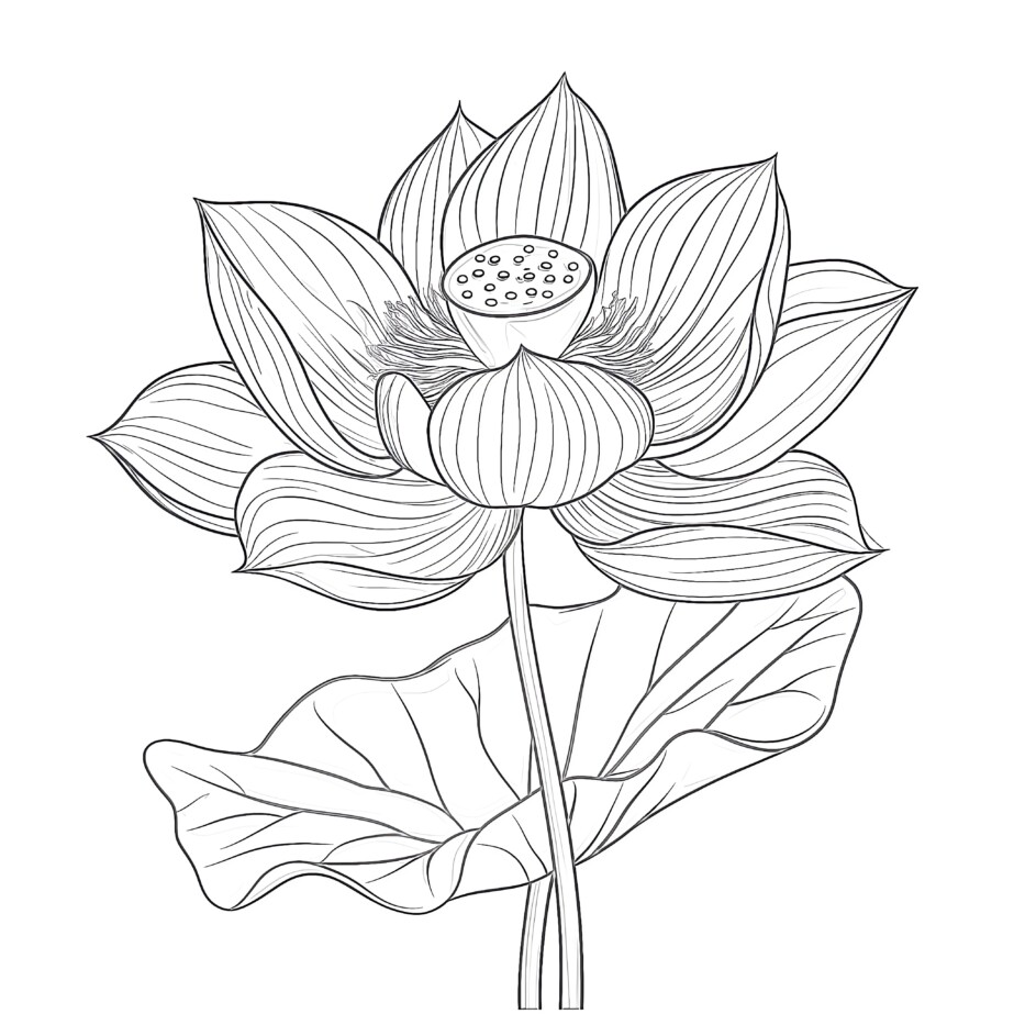 Flower Coloring Paper