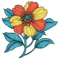 Flower Design Colouring Pages - Origin image