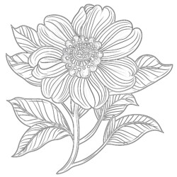 Flower Design Colouring Pages - Printable Coloring page