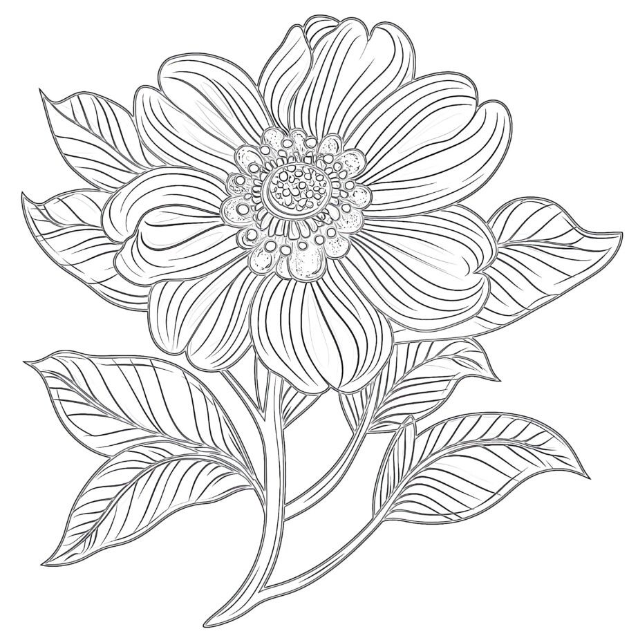 Flower Design Colouring Pages