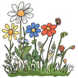 Flower Garden Colouring Page - Origin image