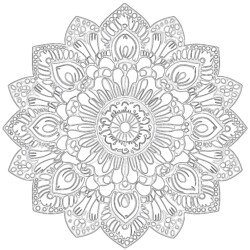 Flower Mandala Coloring Page - Printable Coloring page