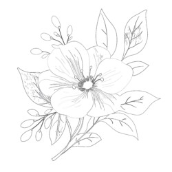 Flower Printing Pages - Printable Coloring page