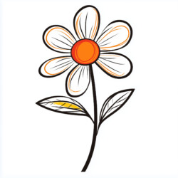 Flower With Petals Coloring Page - Origin image