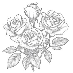 Flowers To Print Out And Color - Printable Coloring page