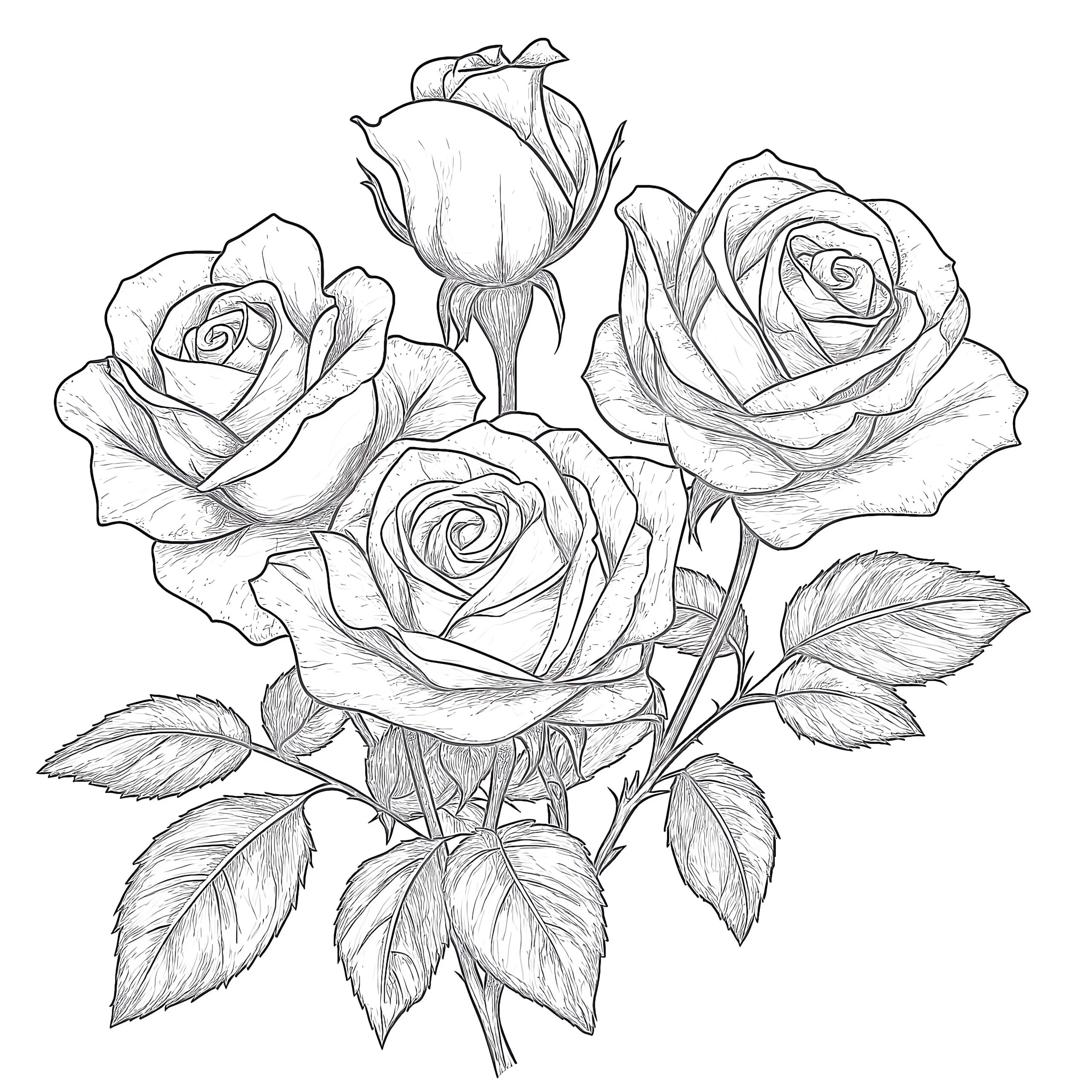 Flowers To Print Out And Color | Coloring Pages Mimi Panda, image size:2560x2560